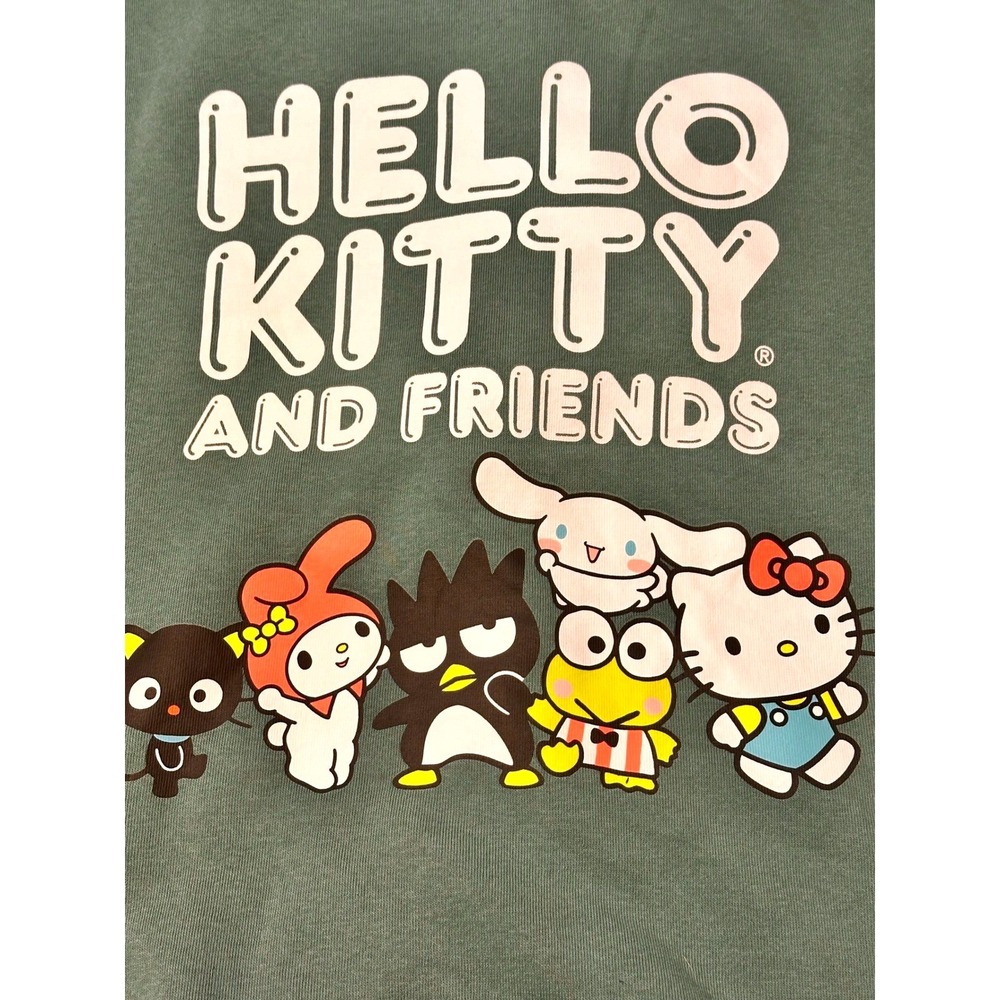 Sanrio Hello Kitty and Friends Zip Up Hoodie Sage Green XS
